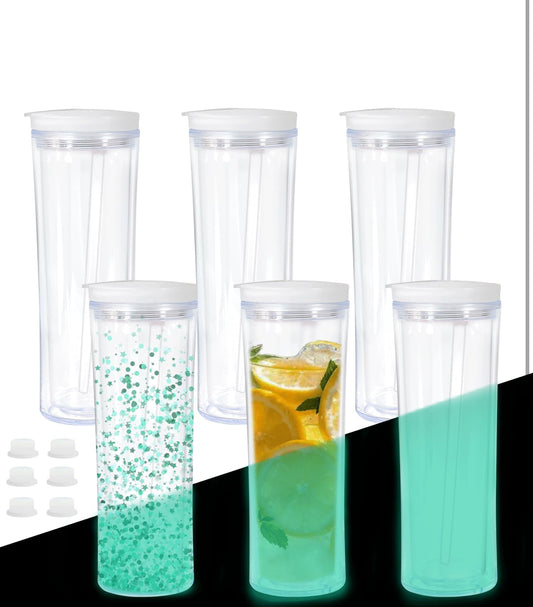 25oz Acrylic Snowglobe GLOW Tumbler