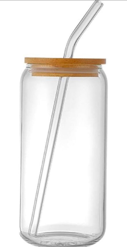 Glass personalised 16 ounce cup