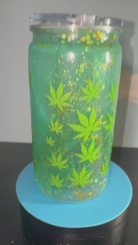 🌿 16oz Adult Pot Leaf Tumbler 💨